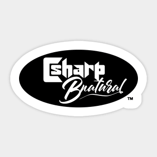 C sharp B natural Oval Black Logo Sticker